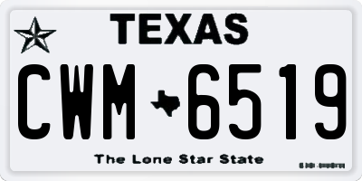 TX license plate CWM6519
