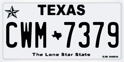 TX license plate CWM7379