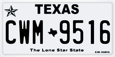 TX license plate CWM9516