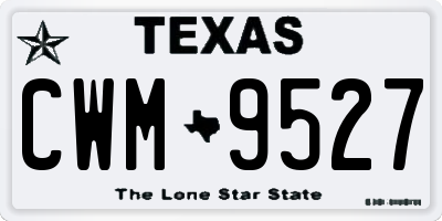 TX license plate CWM9527