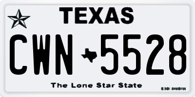 TX license plate CWN5528