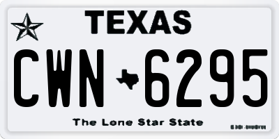 TX license plate CWN6295