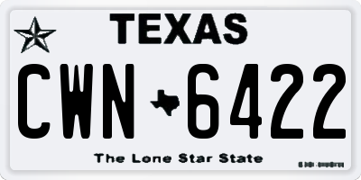 TX license plate CWN6422