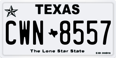 TX license plate CWN8557