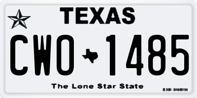 TX license plate CWO1485