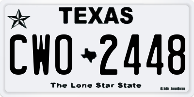 TX license plate CWO2448