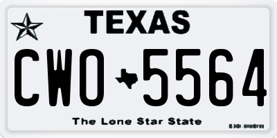 TX license plate CWO5564