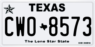 TX license plate CWO8573