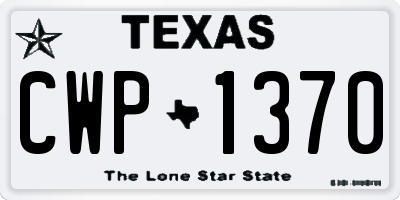 TX license plate CWP1370