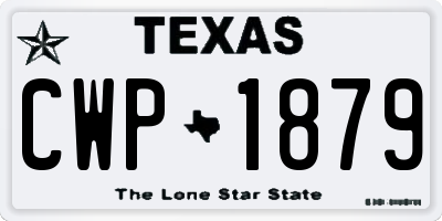 TX license plate CWP1879