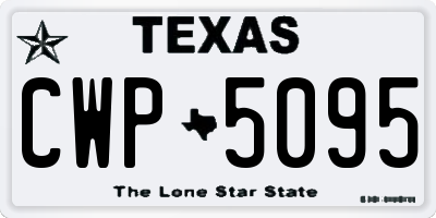 TX license plate CWP5095