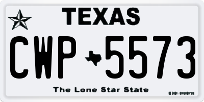TX license plate CWP5573