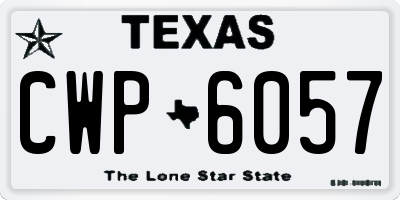 TX license plate CWP6057