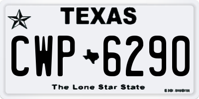 TX license plate CWP6290