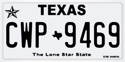 TX license plate CWP9469
