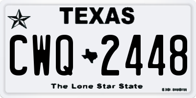 TX license plate CWQ2448
