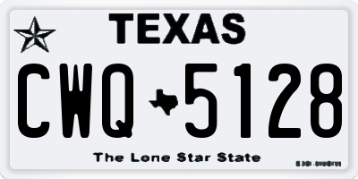 TX license plate CWQ5128