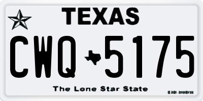 TX license plate CWQ5175