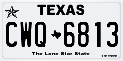 TX license plate CWQ6813
