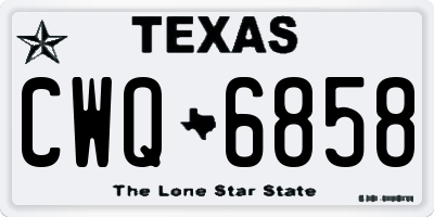 TX license plate CWQ6858