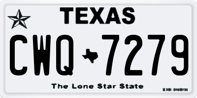TX license plate CWQ7279