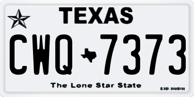 TX license plate CWQ7373