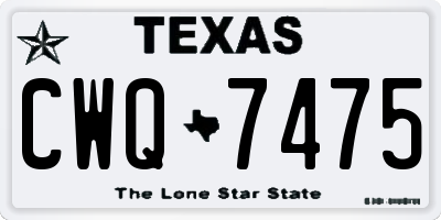 TX license plate CWQ7475
