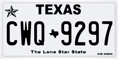 TX license plate CWQ9297