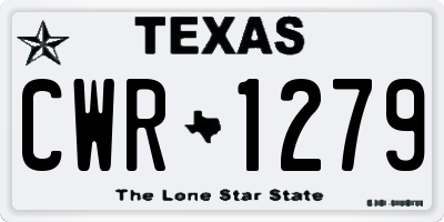 TX license plate CWR1279