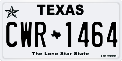 TX license plate CWR1464