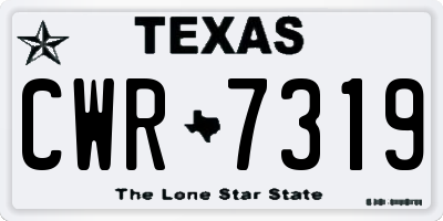 TX license plate CWR7319