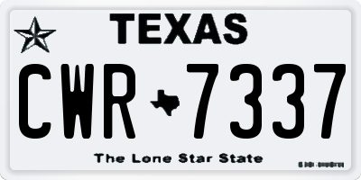 TX license plate CWR7337