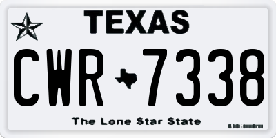 TX license plate CWR7338