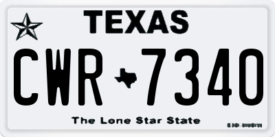 TX license plate CWR7340