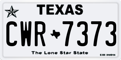 TX license plate CWR7373
