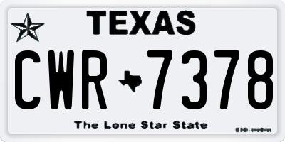 TX license plate CWR7378