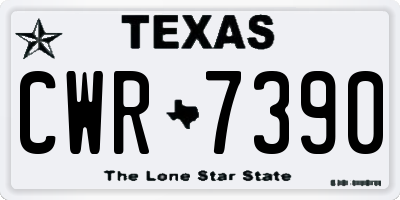 TX license plate CWR7390