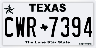 TX license plate CWR7394