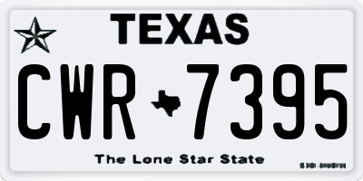 TX license plate CWR7395