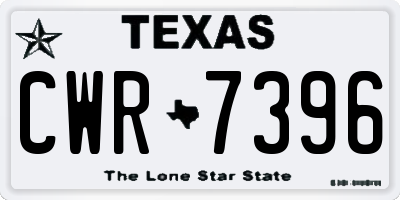 TX license plate CWR7396