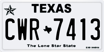 TX license plate CWR7413