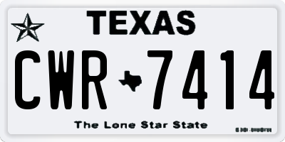 TX license plate CWR7414