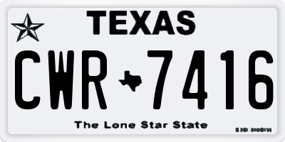 TX license plate CWR7416