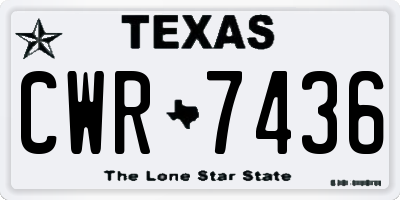 TX license plate CWR7436
