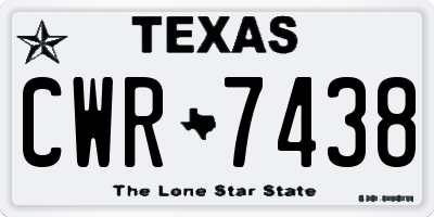 TX license plate CWR7438