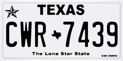 TX license plate CWR7439