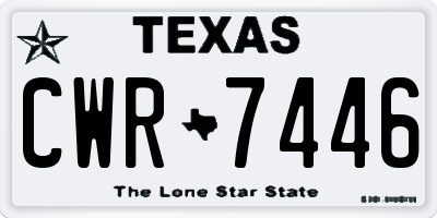 TX license plate CWR7446