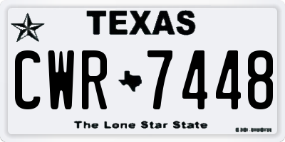 TX license plate CWR7448