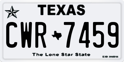 TX license plate CWR7459