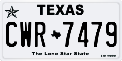 TX license plate CWR7479